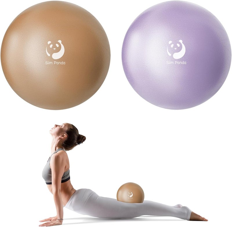 Slim Panda Pilates Ball, 9 Inch Small Exercise Ball, Anti Burst Mini Yoga Ball for Stability, Workout, Barre, Core Strength, Physical Therapy, Balance, Stretching - Image 1